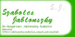 szabolcs jablonszky business card